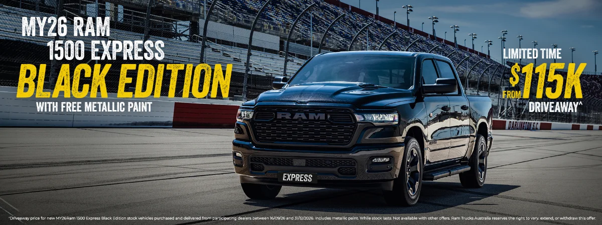 Ram 1500 Express Black Edition now from $115K Driveaway^ Image