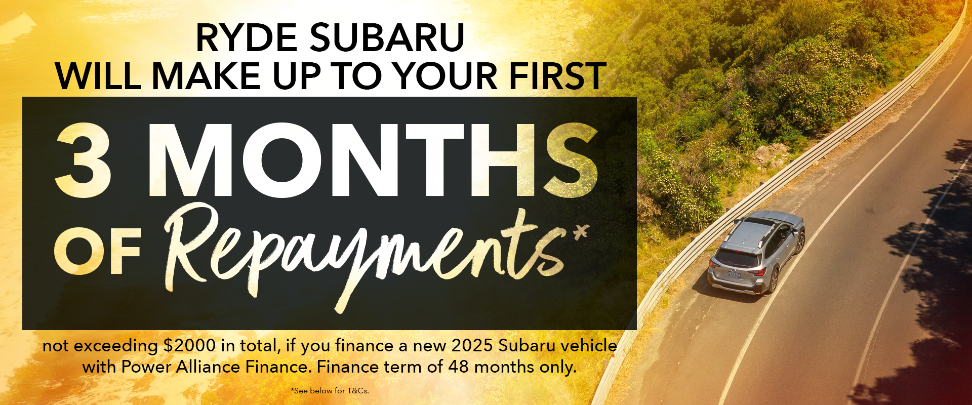 Subaru New Car Finance Offer | Ryde Subaru