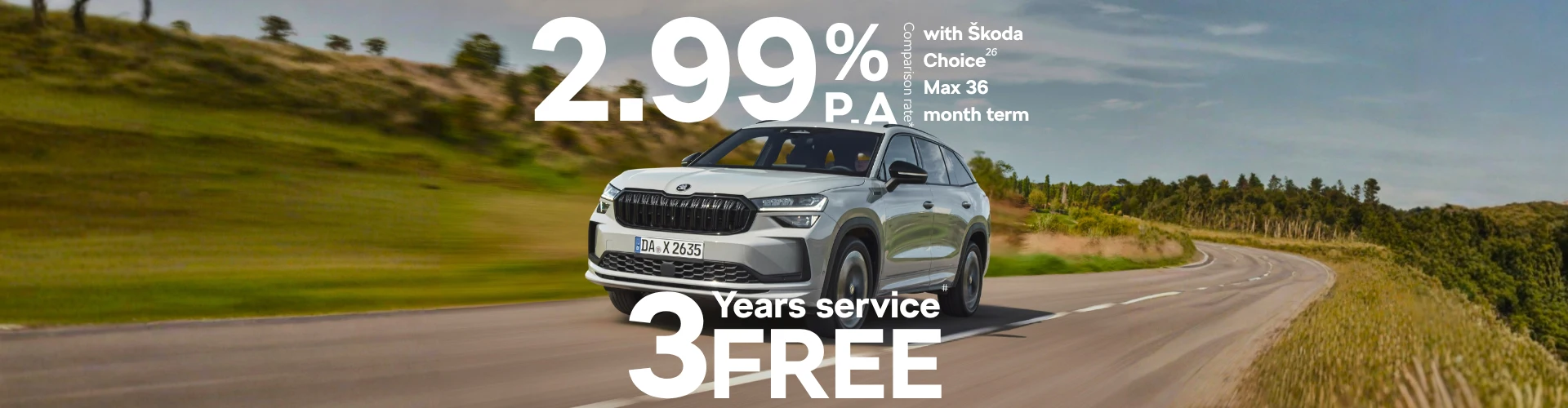 2.99% p.a. comparison rate* + 3-year FREE servicing# Image