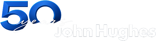 John Hughes 50 Years Logo