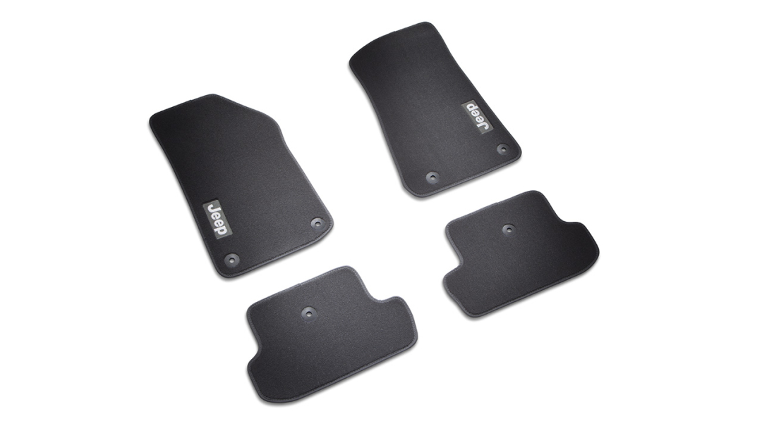 2-Door Premium Carpet Floor Mats - Black