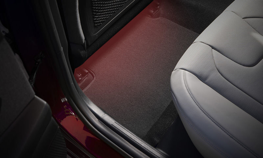 Rear interior footwell lighting | red