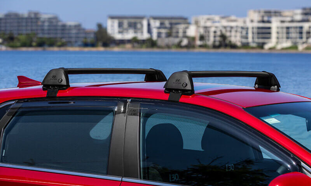 Hyundai genuine roof racks | flush