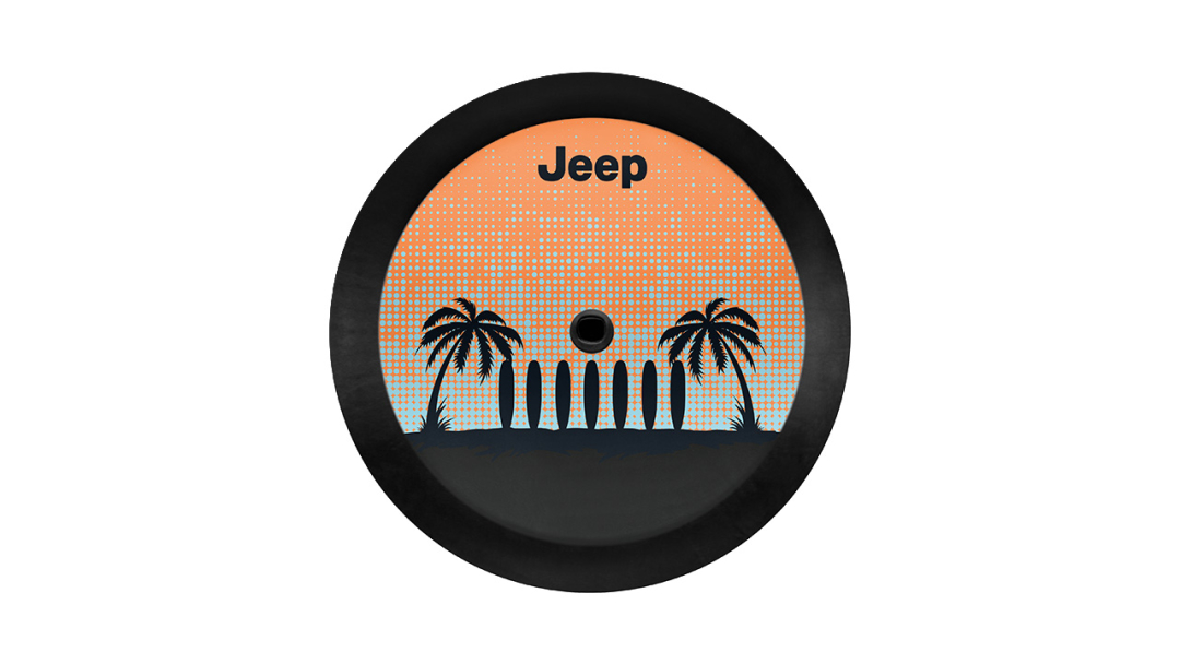 32-inch Spare Tyre Cover - Cali/Coastal Theme