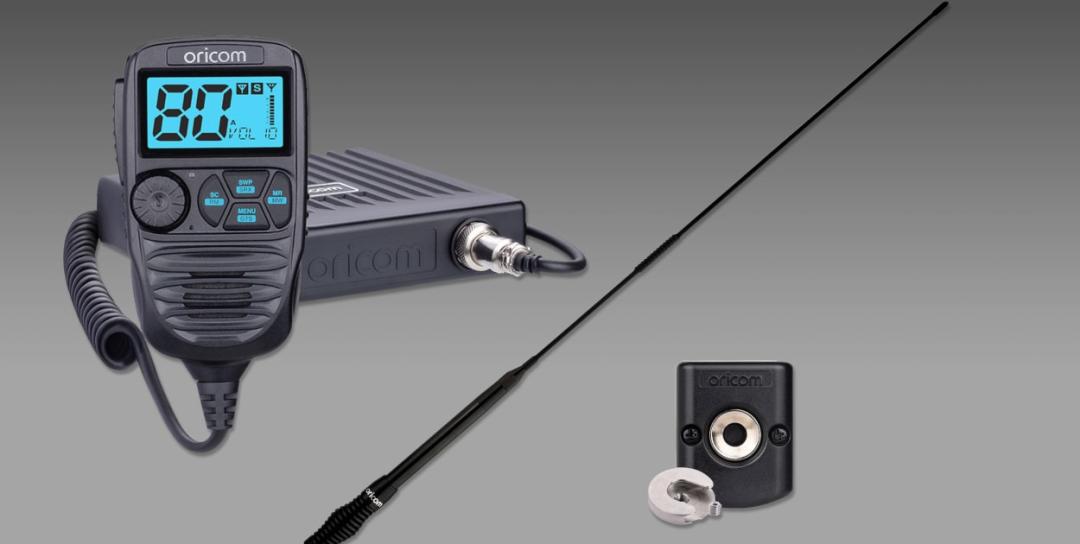 UHF CB Radio and Antenna Kit for Bull Bar Mount