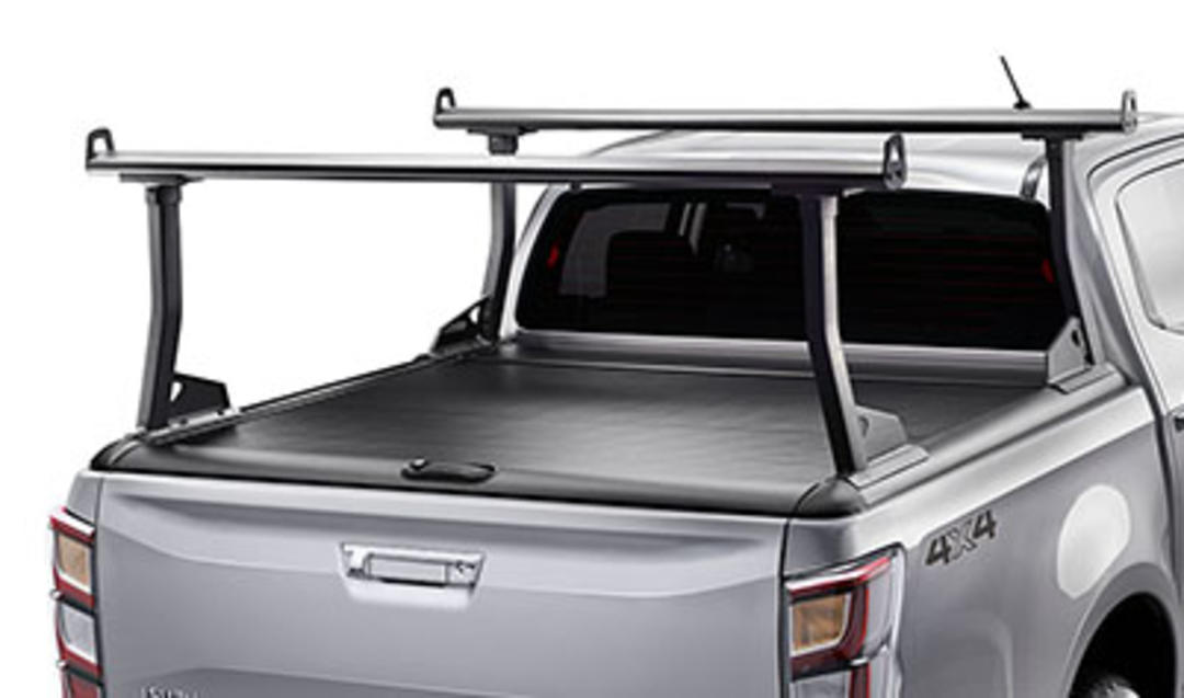 Satin Black Ladder Rack Kit For Manual Retractable Roller Tonneau Cover