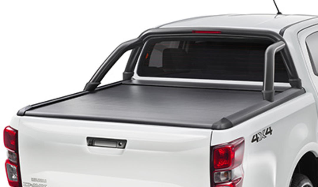 Satin Black Sports Bar For Electric Retractable Roller Tonneau Cover