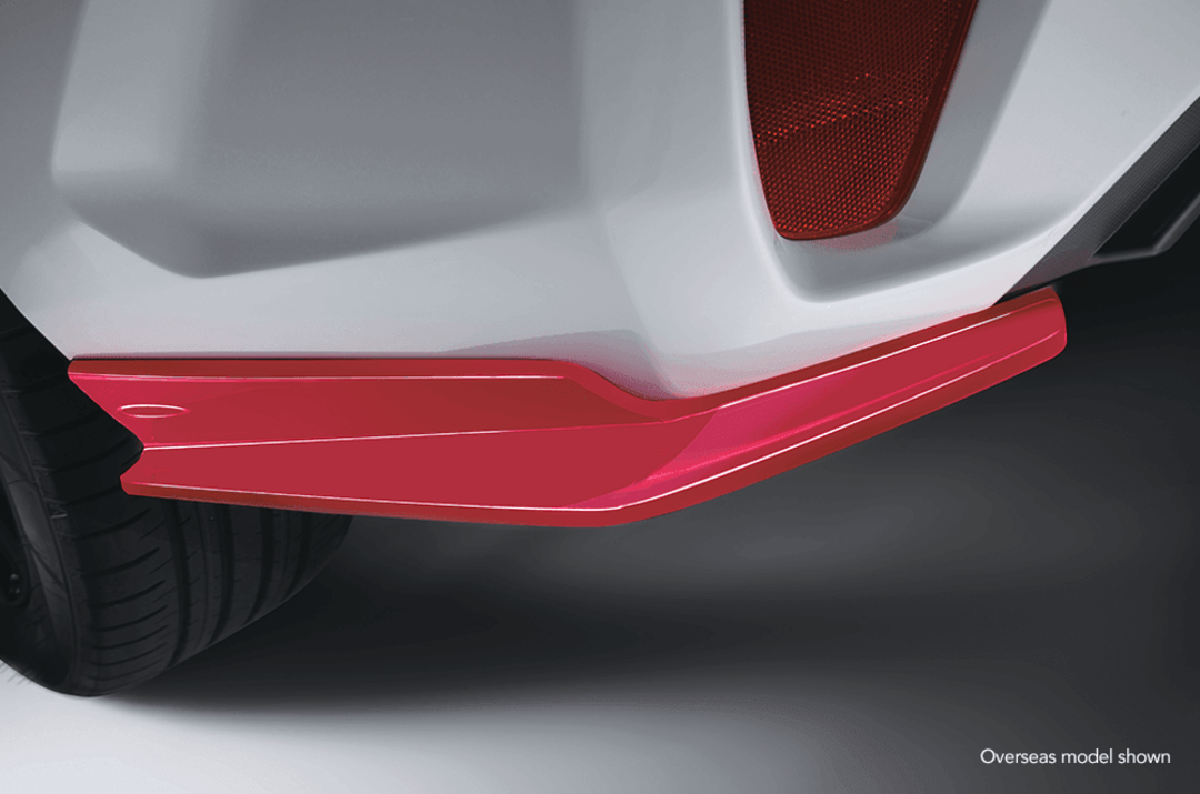 STI Rear Side Under Spoiler - Cherry red