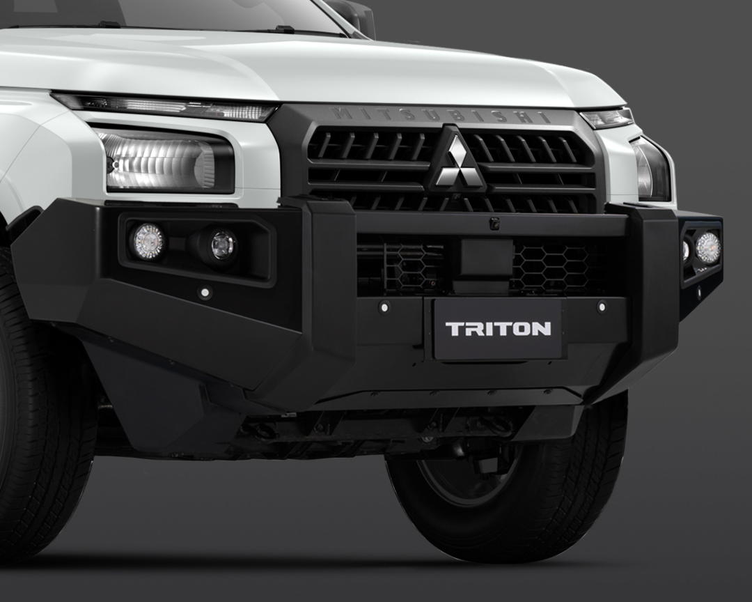 Hoopless Front Protection Bar Pack -Winch Cradle, Under Ride Protection and Steel FPB -suits halogen headlamp models
