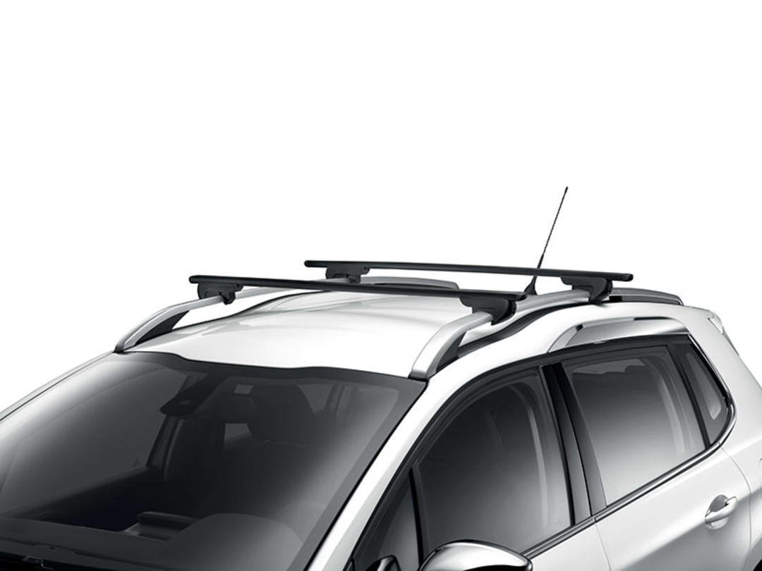 Set of 2 steel transverse roof bars