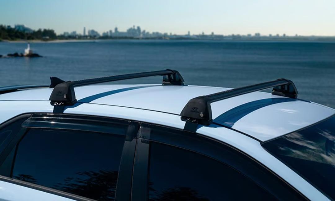 Hyundai genuine roof racks | flush