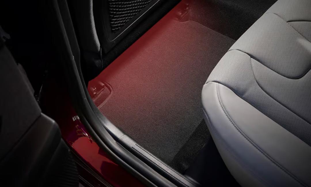 Front interior footwell lighting - red