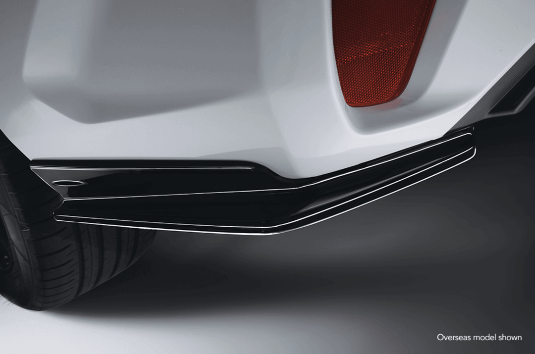 STI Rear Side Under Spoiler - Black