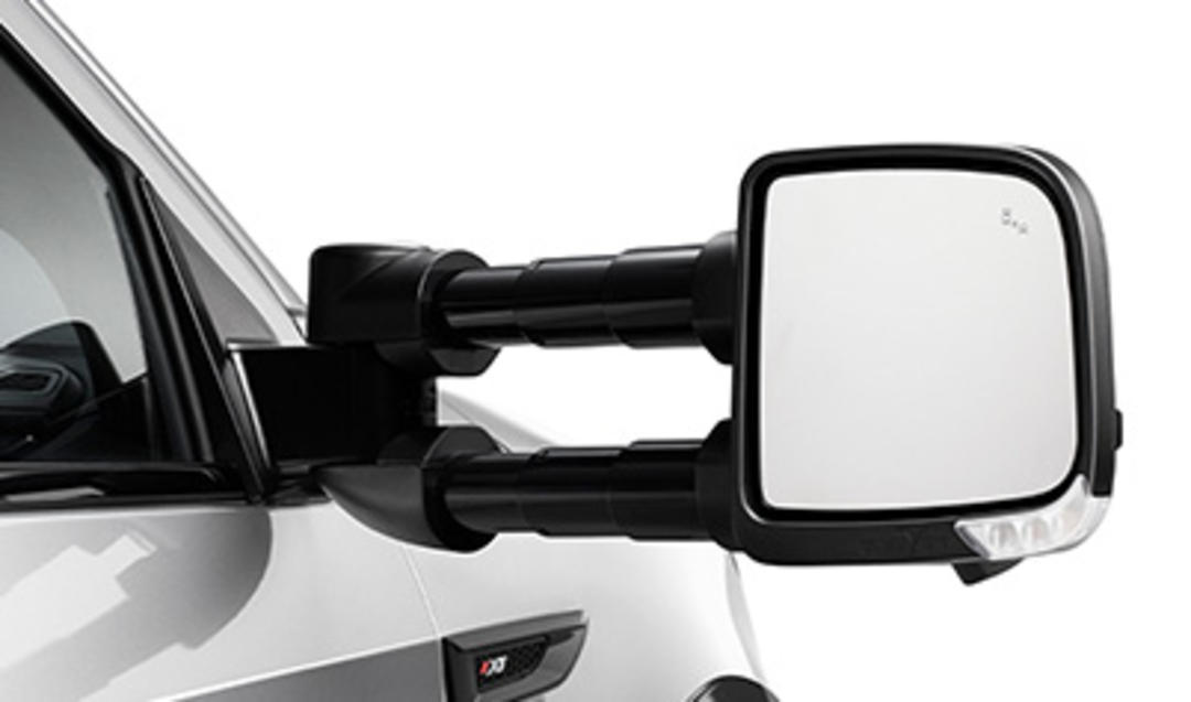 Clearview Compact Towing Mirrors - Power Fold & Heated w/ SVM Compatibility - Black