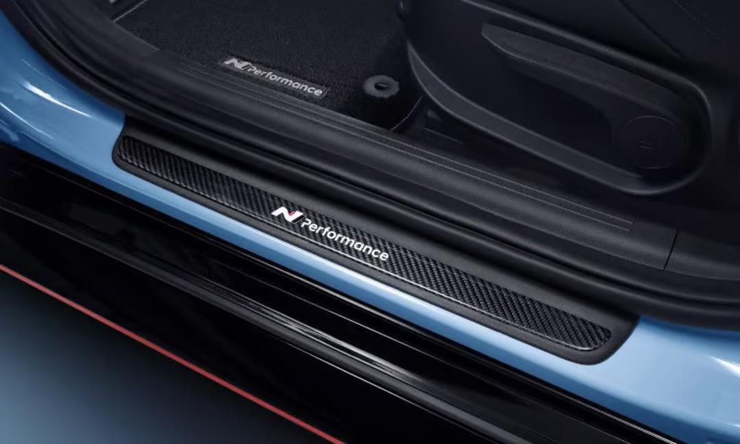 Carbon fiber door scuff plates