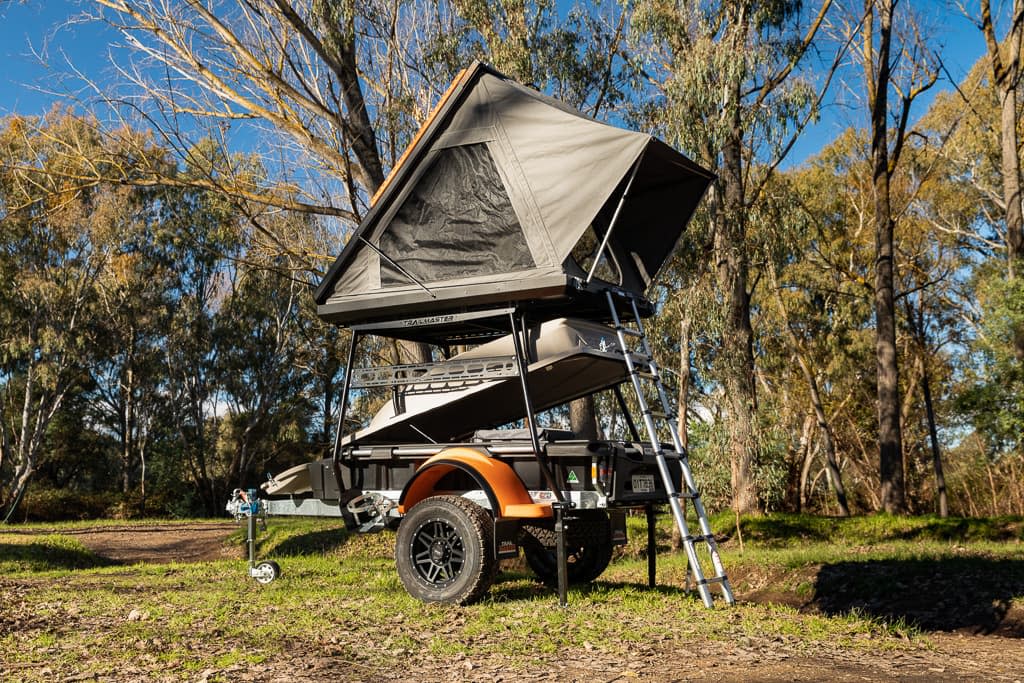 Pod Trailer set up as a camper