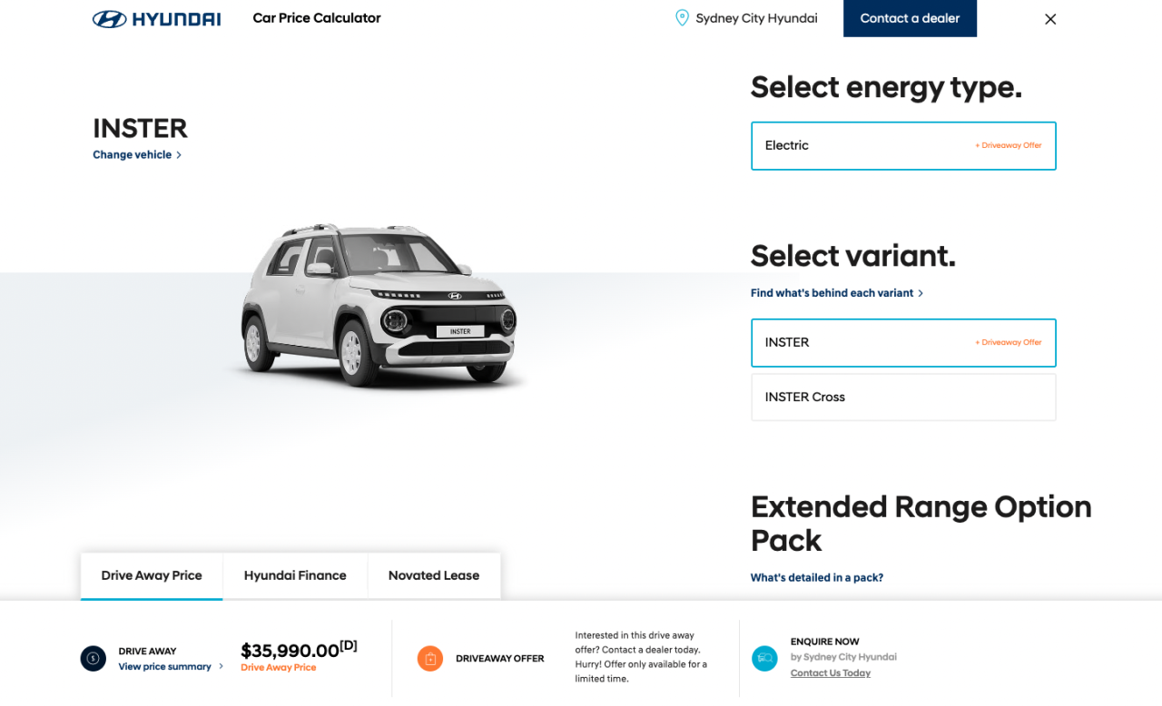 Australia’s Cheapest Electric Cars 2026 Hyundai Inster Base Price