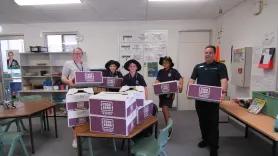 Helpful staff and children of the Nerang State School.