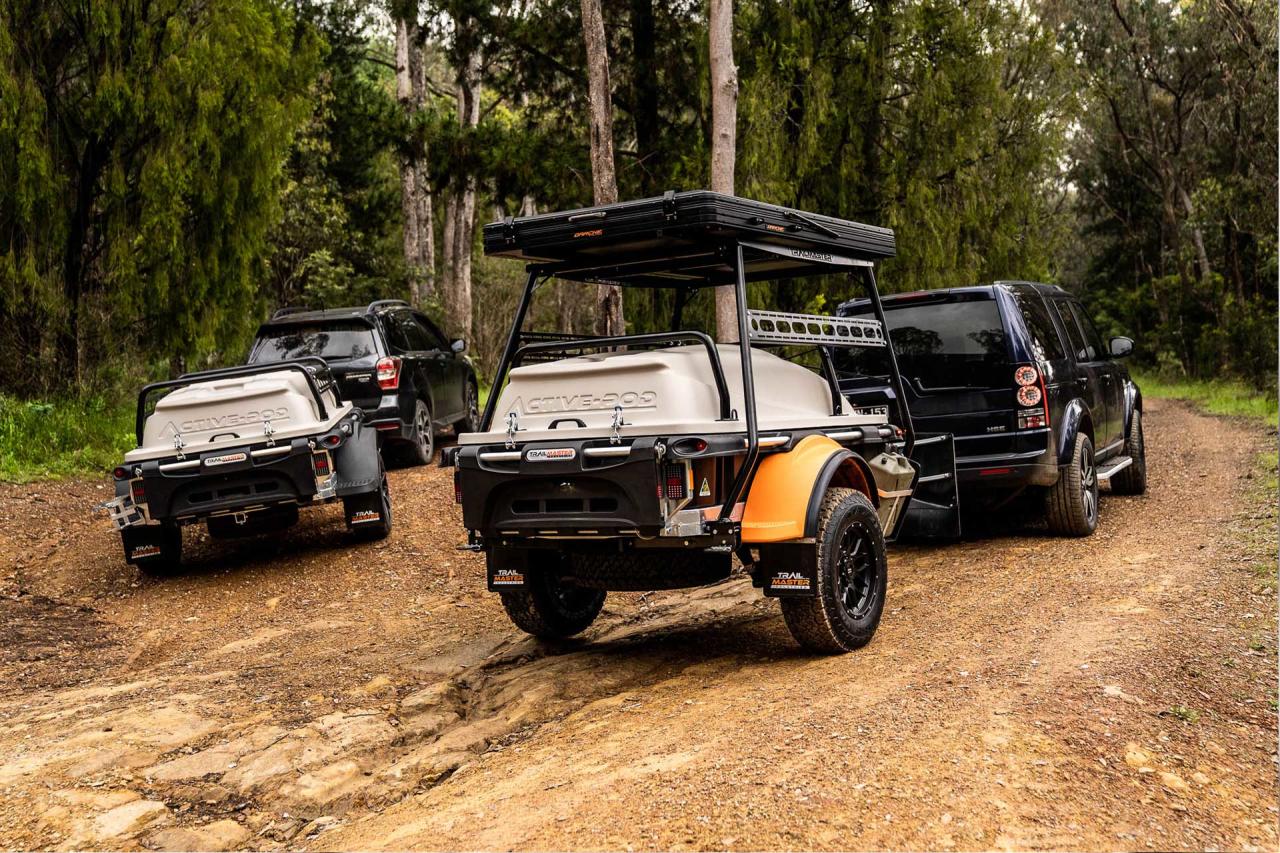 The Pod Trailer range Pioneer and Discovery Black Editions shown