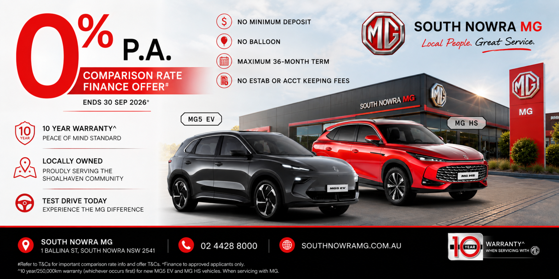 MG Finance Comparison Rate Offer