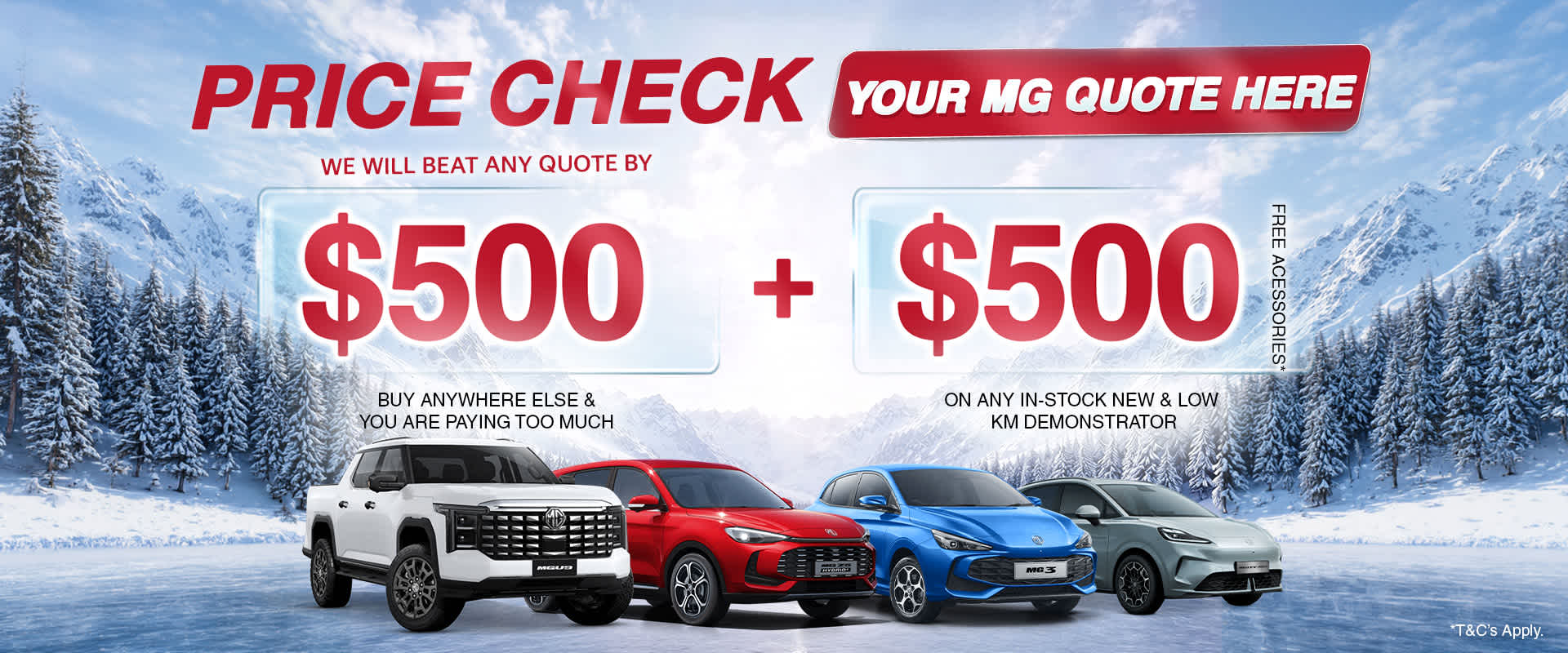 Price Check - Your MG Quote Here