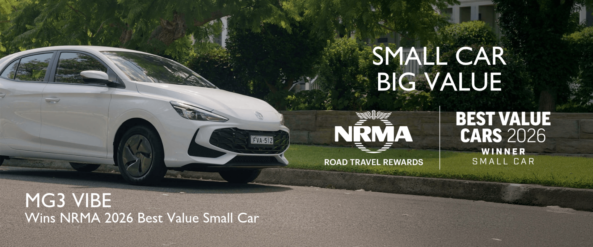 MG3 Vibe NRMA 2026 Winner