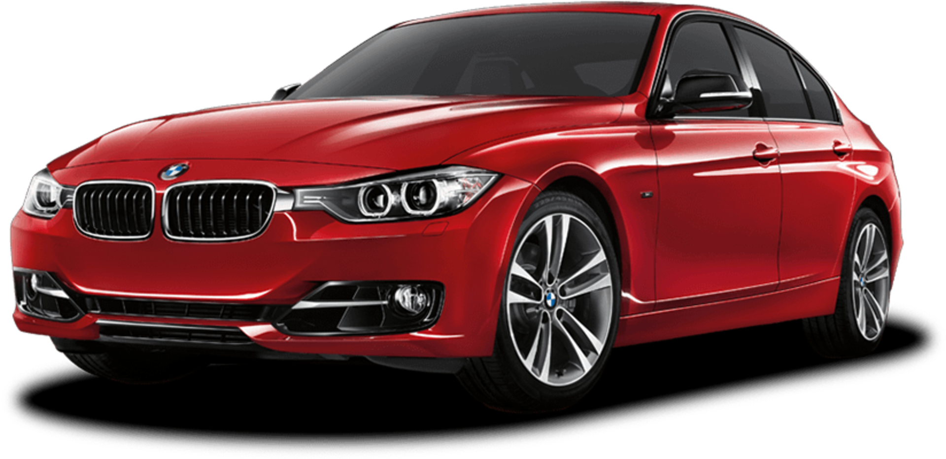 BMW Red Sedan