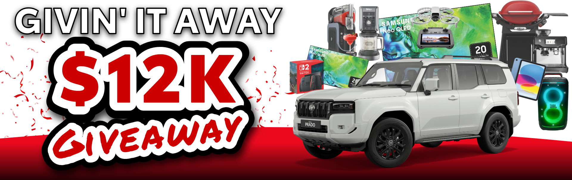 Givin it away - $12k giveaway promotion at Sunshine Toyota