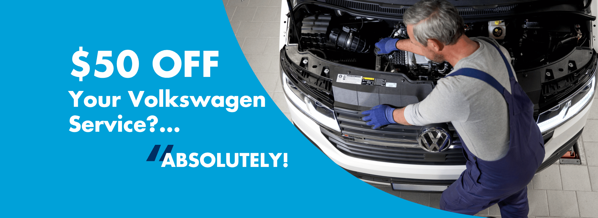 $50 OFF Your Volkswagen Service?...Absolutely!