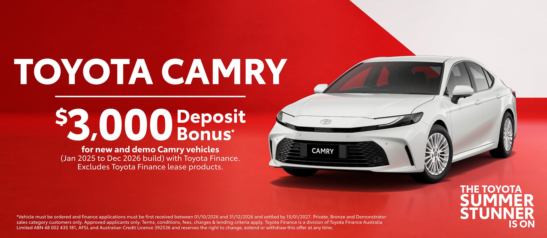 Experience the Toyota Camry with a Toyota Finance Offer[F40]