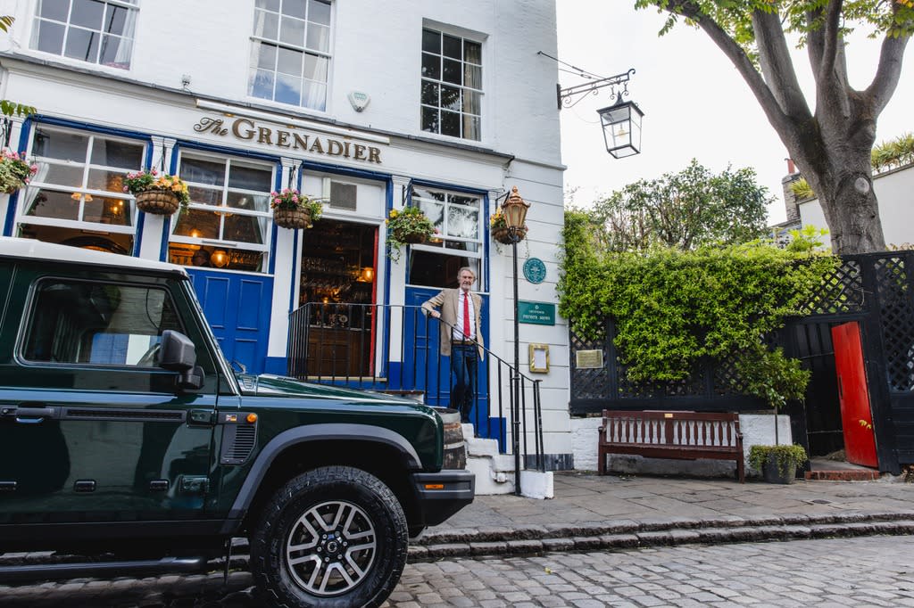 Sir Jim Ratcliffe unveils the World Origin Site plaque at The Grenadier, London