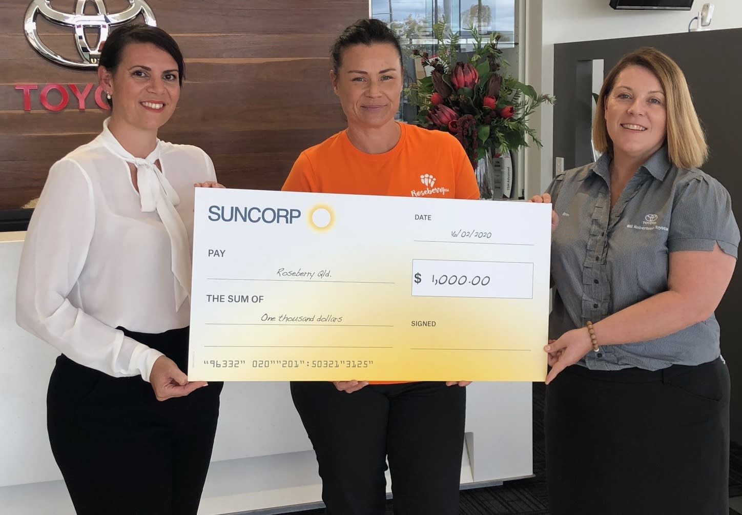 One of the Suncorp Charity recipients - Roseberry Qld