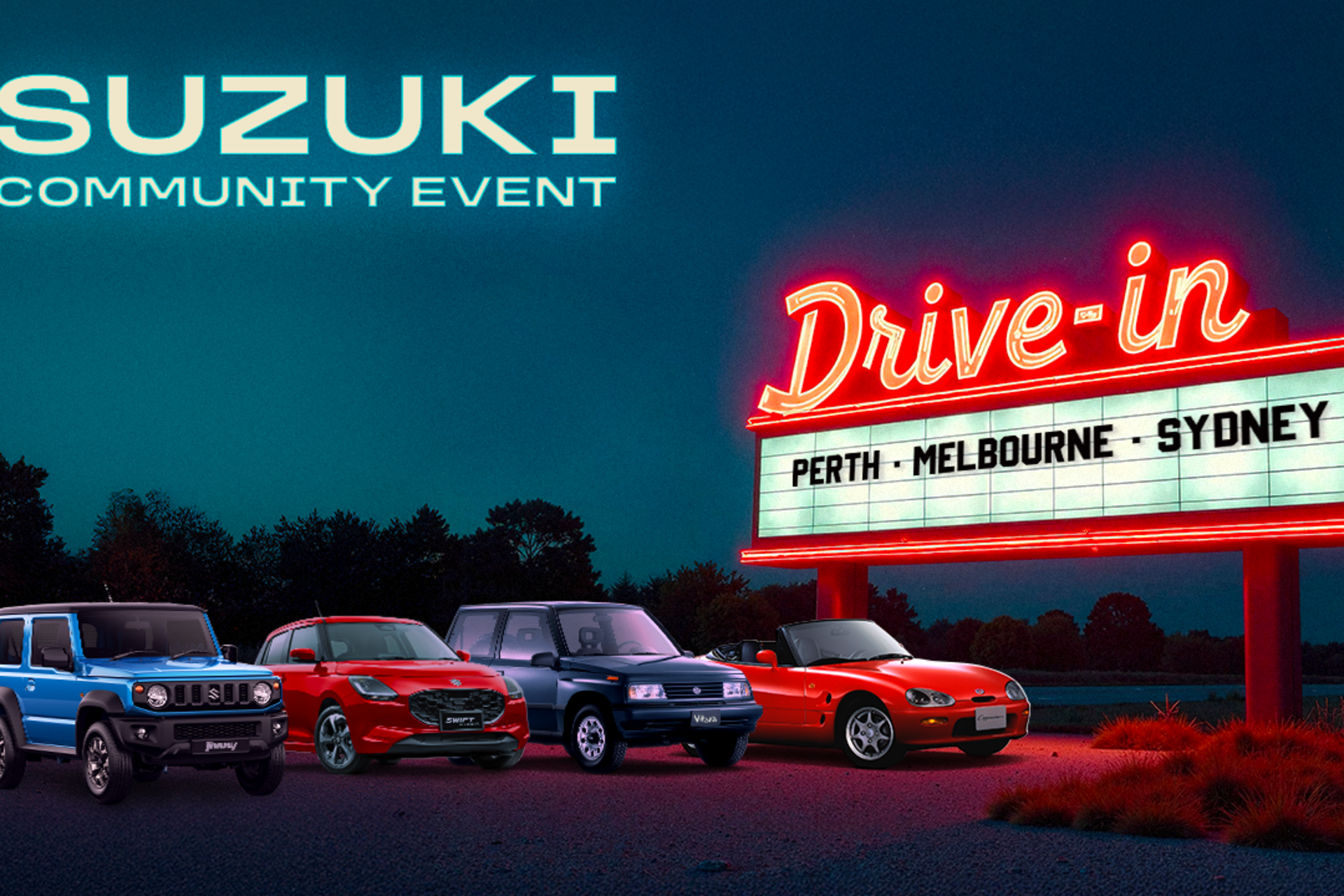 Suzuki Drive-In Movie Nights Coming Soon! | Tynan Suzuki Kirrawee banner