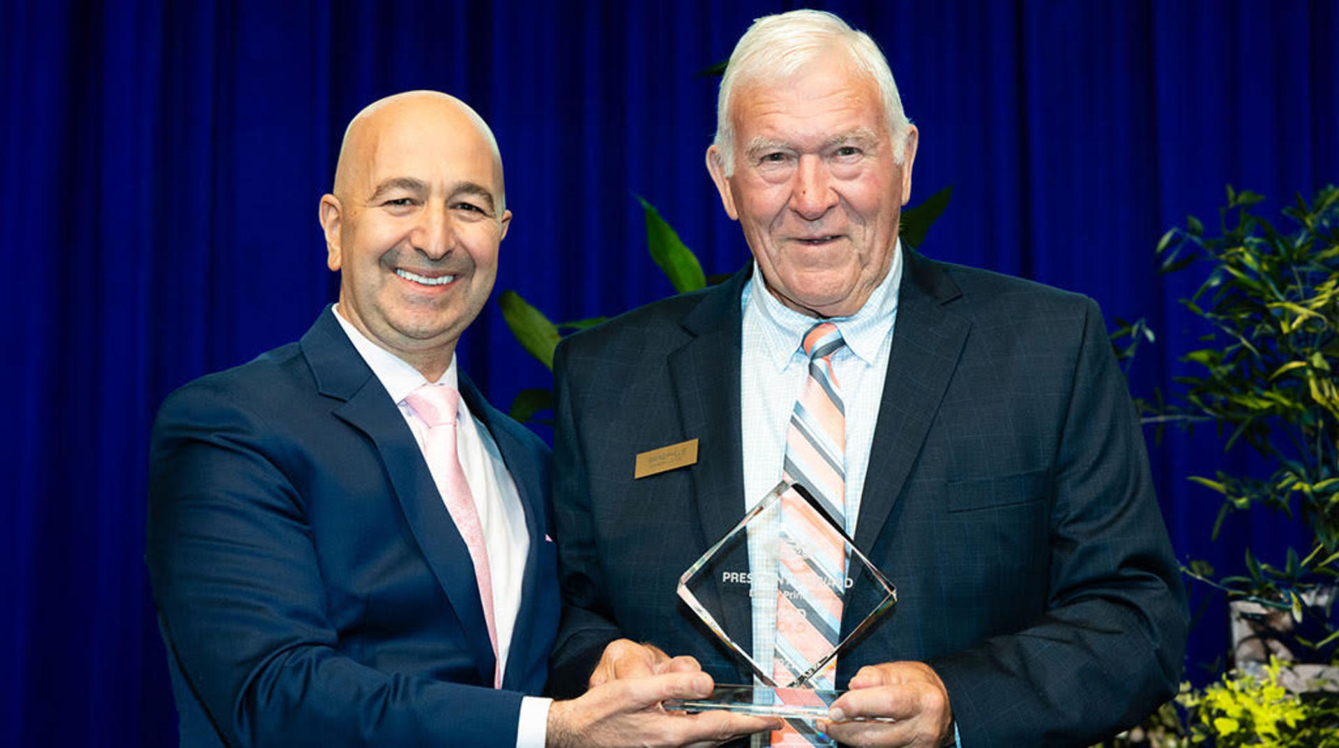 Special moment: Wayne proudly receiving the award from the President of Ford Australia — a true honour for our dealership and team&nbsp;