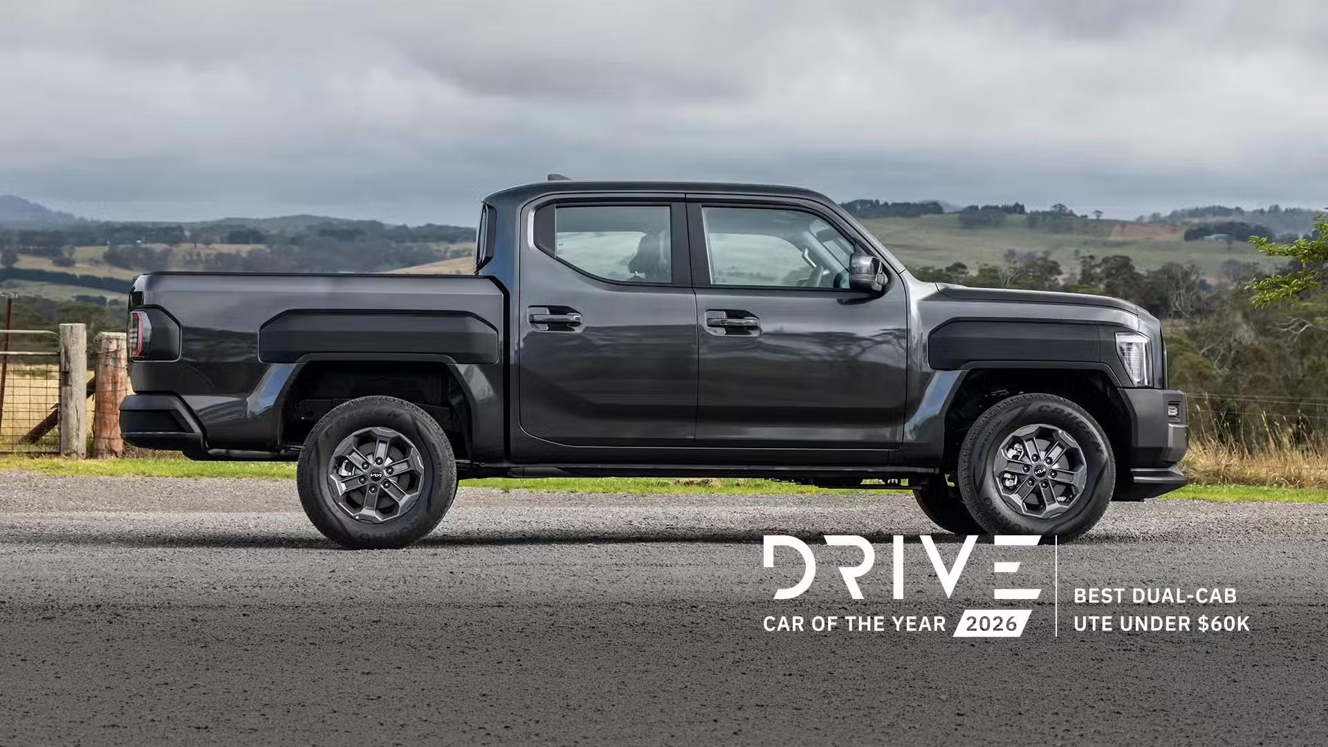 Kia Tasman Wins Best Dual-Cab Ute Under $60K – Available at Tynan Kia Sutherland banner