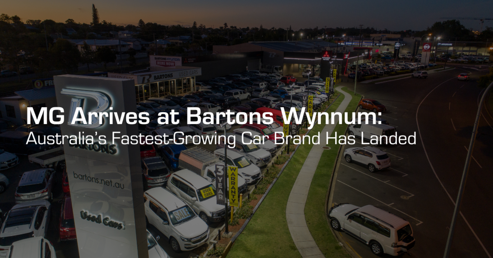MG Arrives at Bartons Wynnum: Australia’s Fastest-Growing Car Brand Has Landed banner