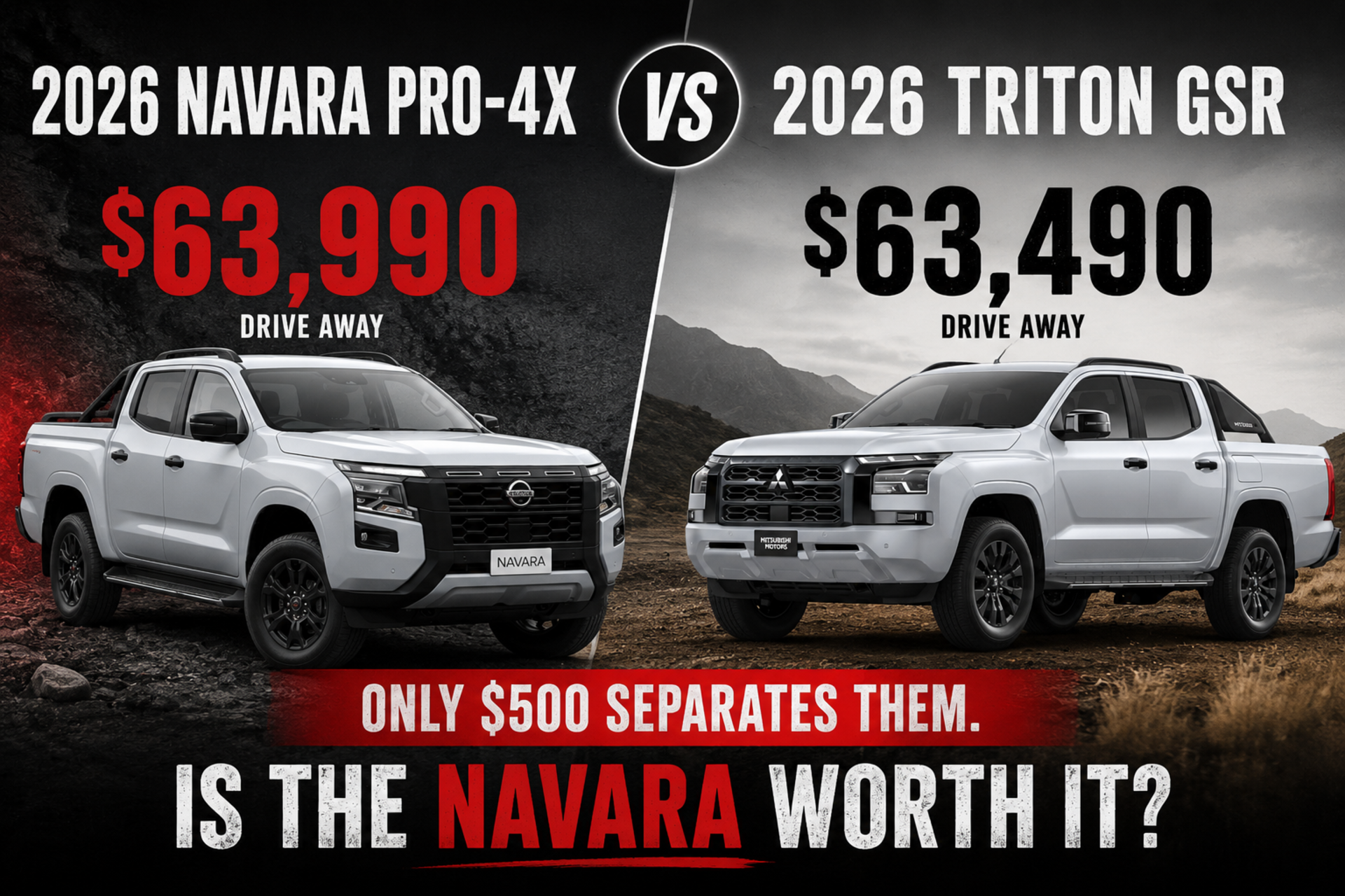 2026 Navara PRO-4X vs Triton GSR banner