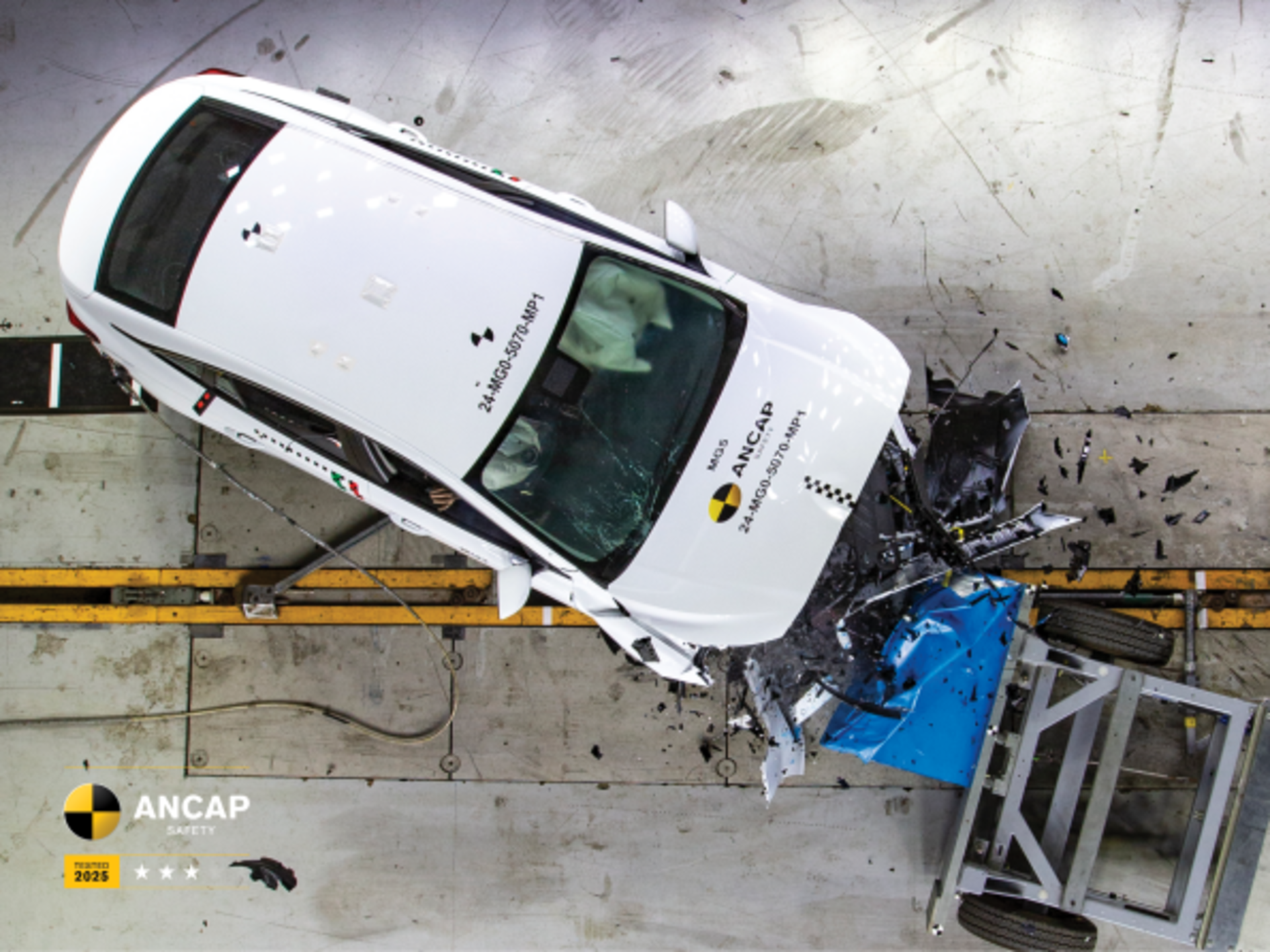 MG 5 Three-Star ANCAP Safety Rating banner