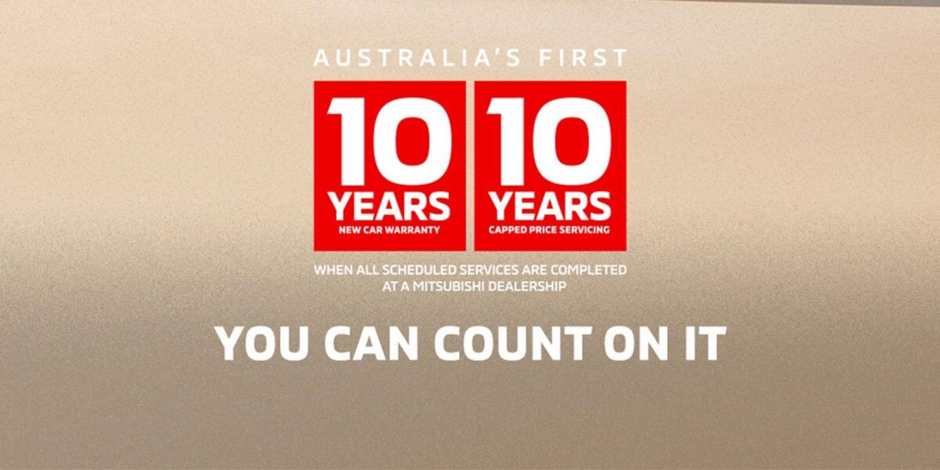 Australia's only 10 Year Warranty banner