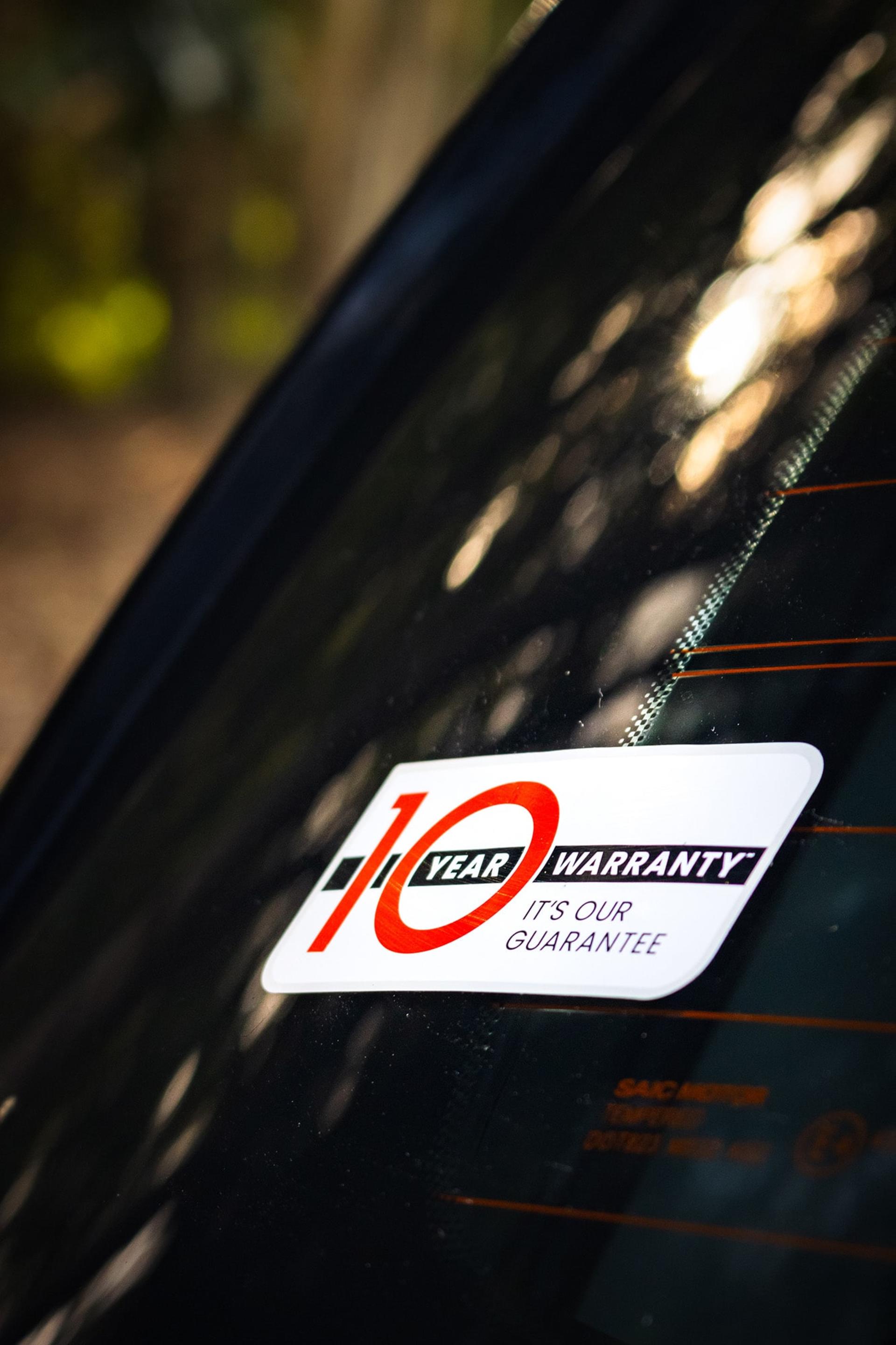 MG ZS Hybrid+ 10 Year Warranty Sticker&nbsp;