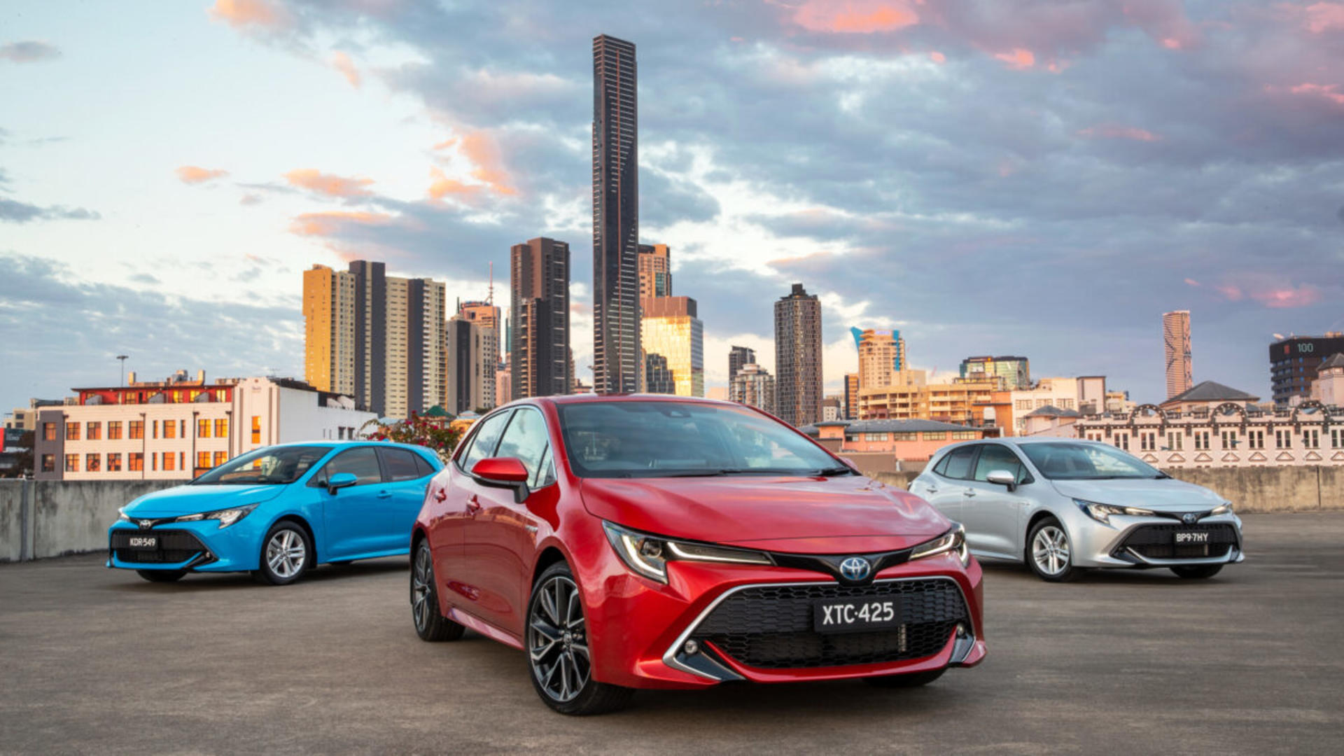 2018 Toyota Corolla ZR (front), SX (left), Ascent Sport