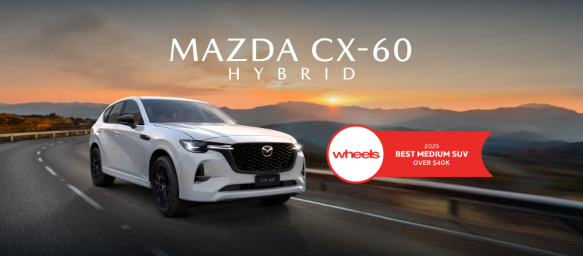 Mazda CX-60 Crowned Best Medium SUV 2025: Over $40k by Wheels banner