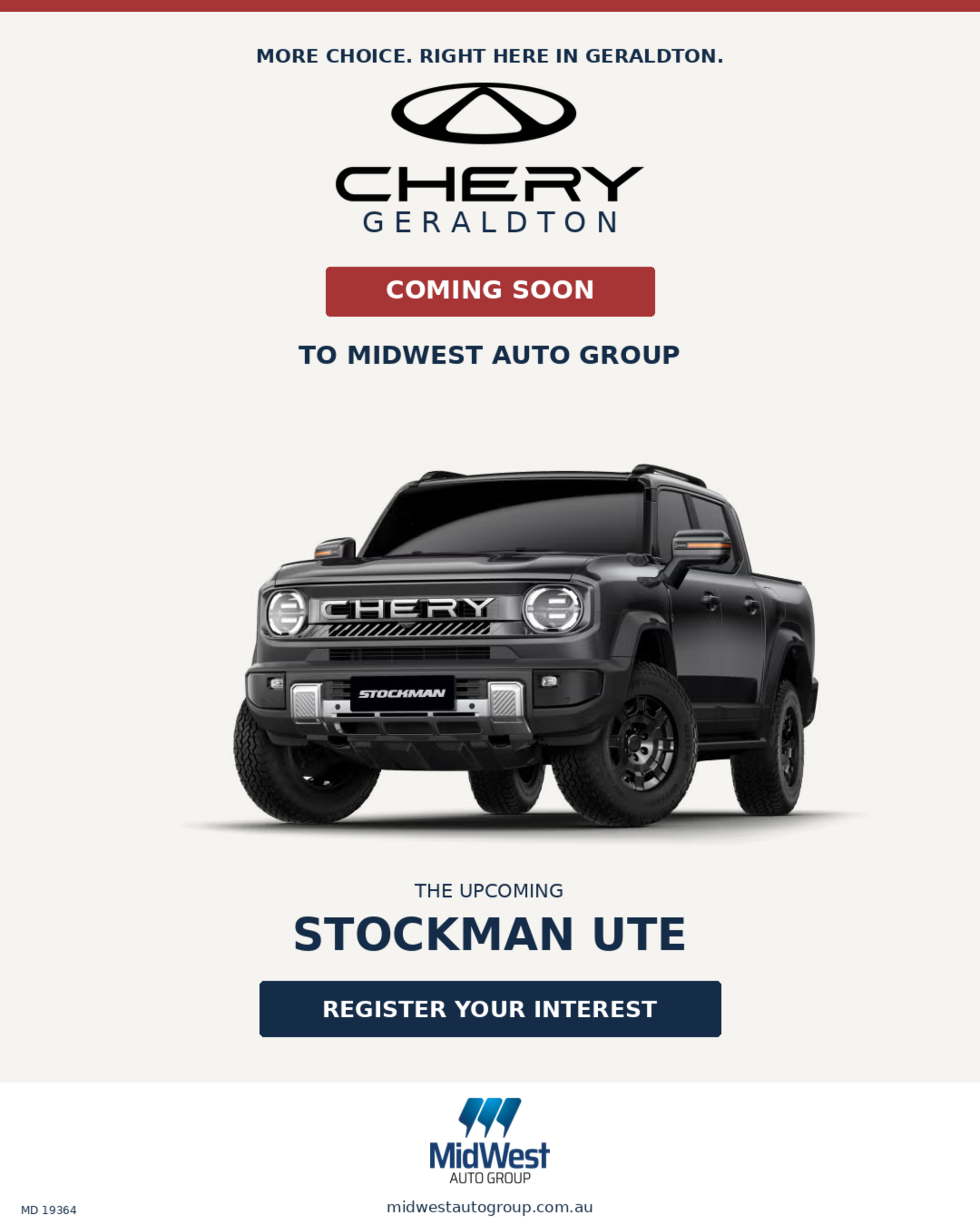 Chery Geraldton Coming Soon! banner