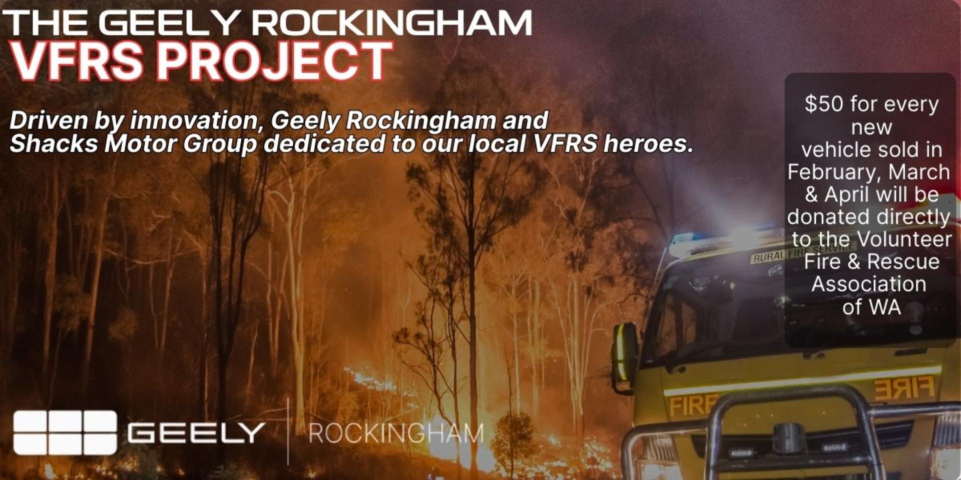 Geely Rockingham Launches the Shacks Spark Initiative: Powering Support for Our Volunteer Fire & Rescue Services banner