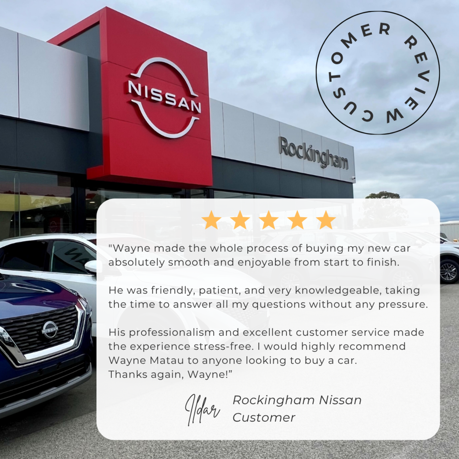 You're never just a number at Rockingham Nissan banner