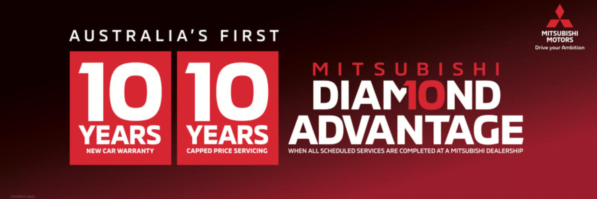 Motorama Mitsubishi Introduces 10 Year Warranty & Capped Price Servicing banner