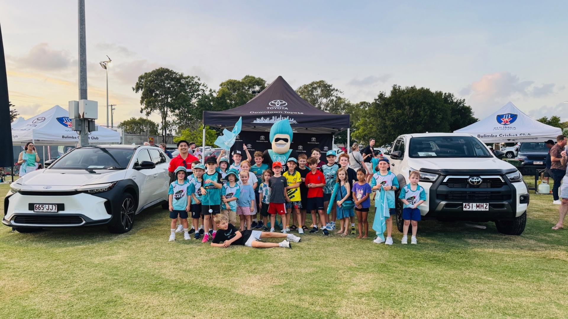 Downtown Toyota teams up with the Bulimba Cricket Club to raise over $7,000 for new field lights banner
