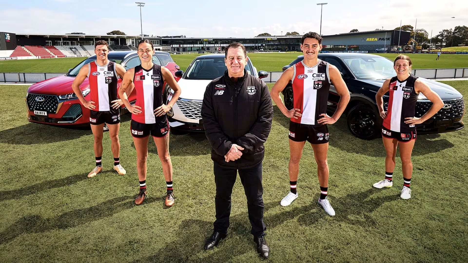Saint Kilda Saints' Milestone: A New Road with Chery banner