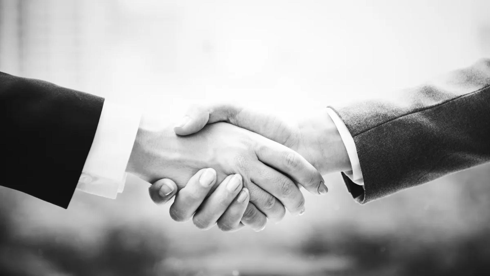 Shaking hands