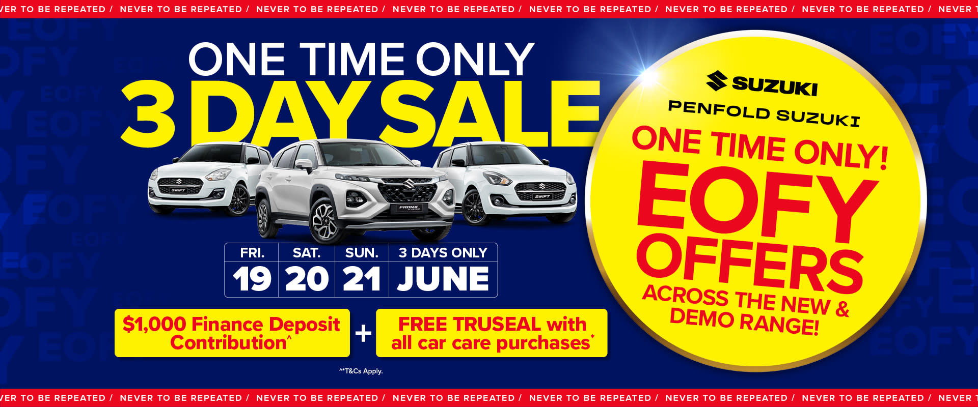 One Time Only 3 Day Sale Event 